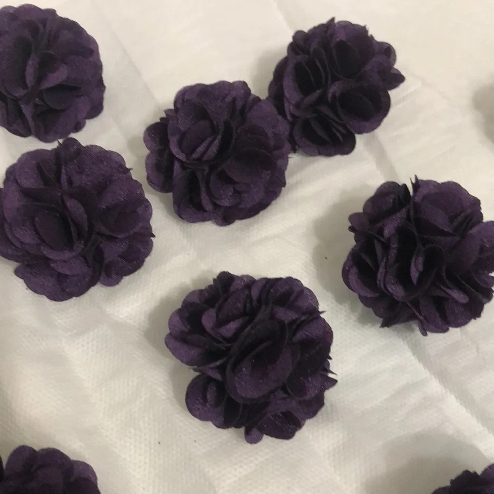 Purple Flower Button Pins bundle of 14